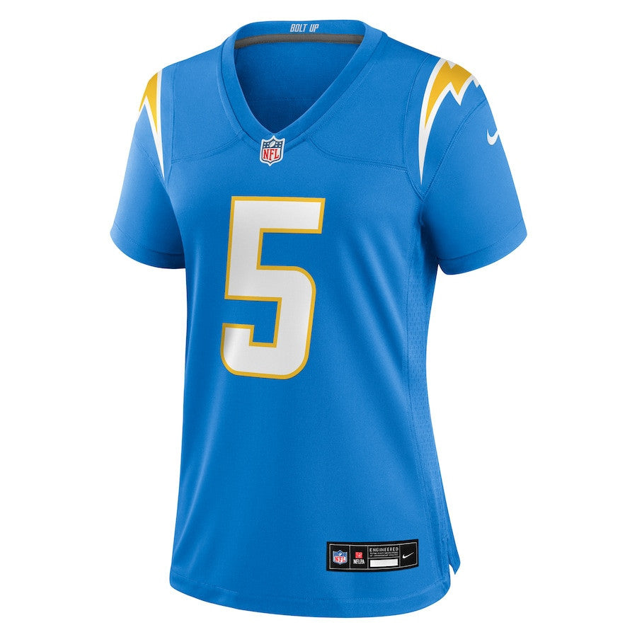 Trey Lance 5 Los Angeles Chargers Women's Team Game Jersey - Powder Blue