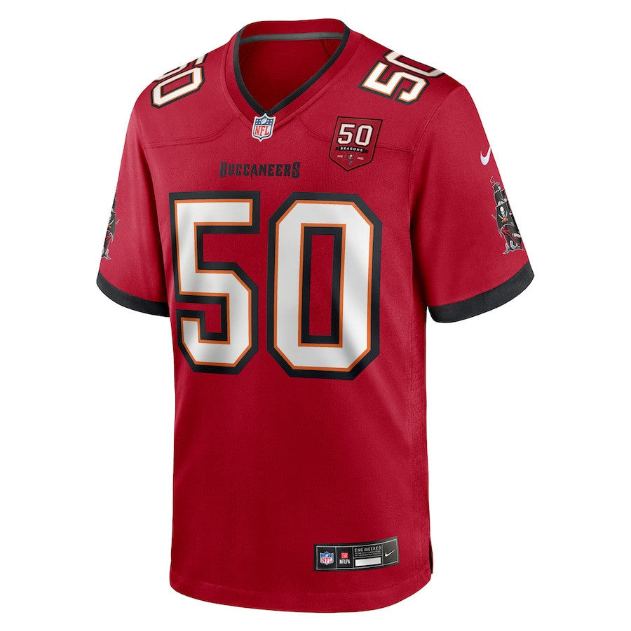 Vita Vea 50 Tampa Bay Buccaneers 50th Anniversary Game Men Jersey - Red