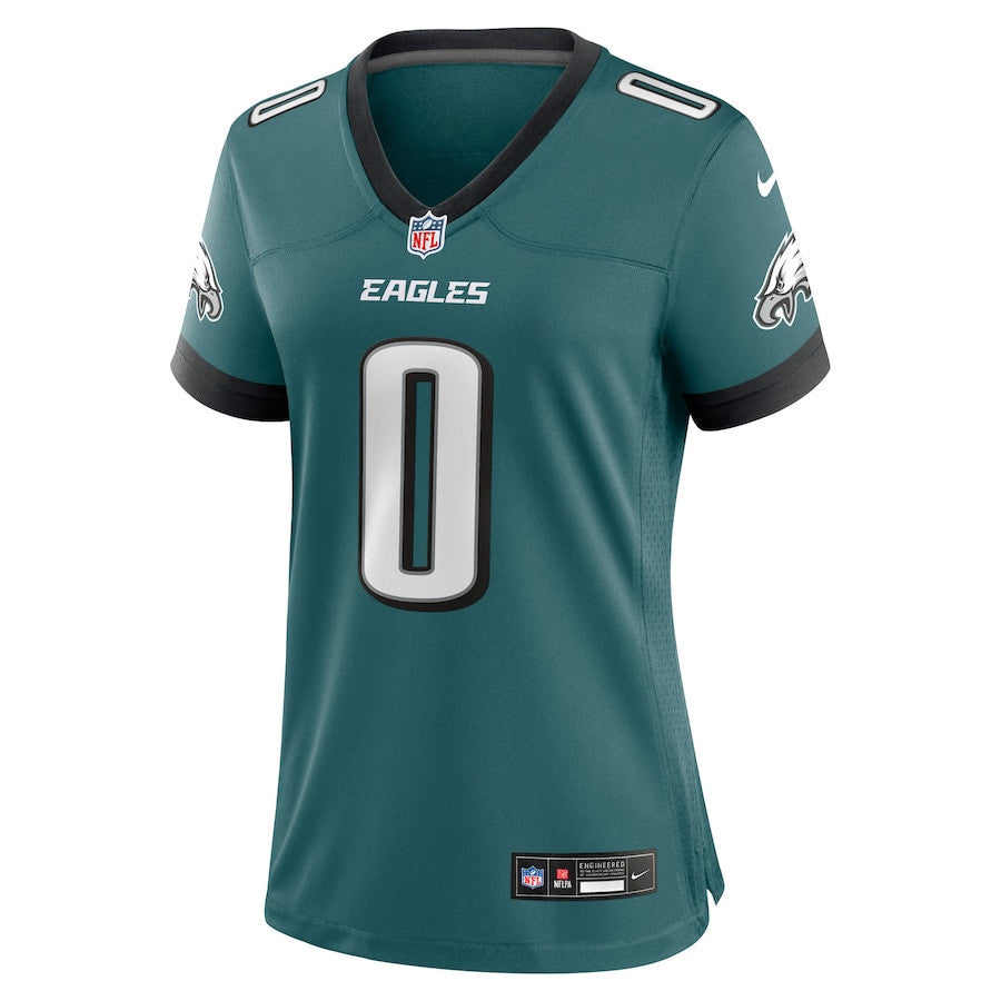 Josh Uche 0 Philadelphia Eagles Women's Team Game Jersey - Midnight Green