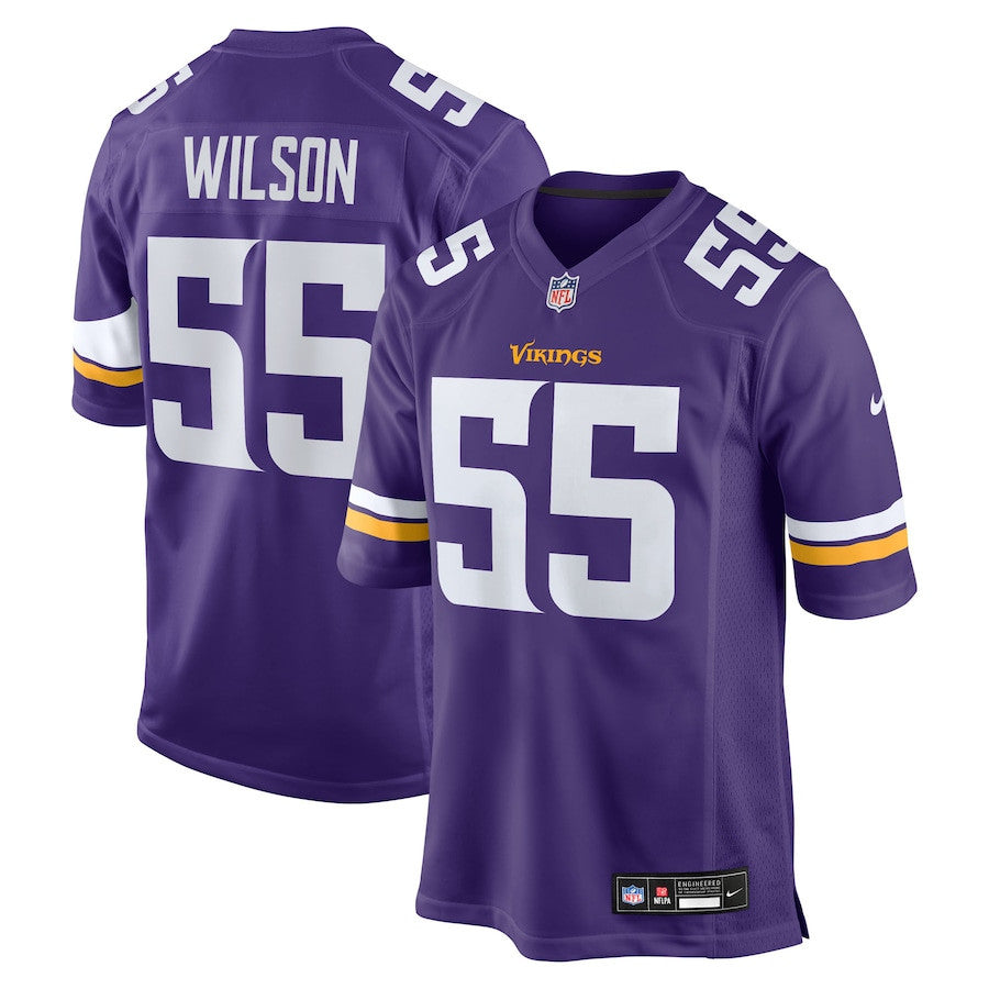 Eric Wilson 55 Minnesota Vikings Team Game Men Jersey - Purple