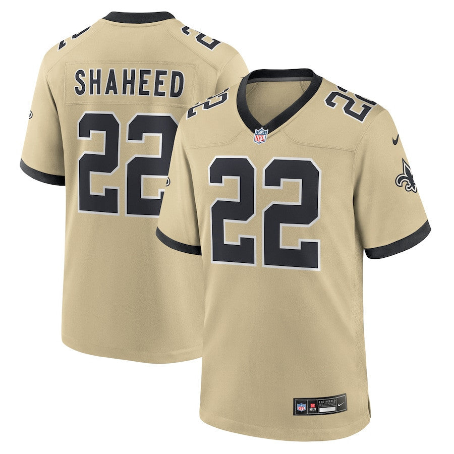 Rashid Shaheed 22 New Orleans Saints Gameday Golds Alternate Game Men Jersey - Gold