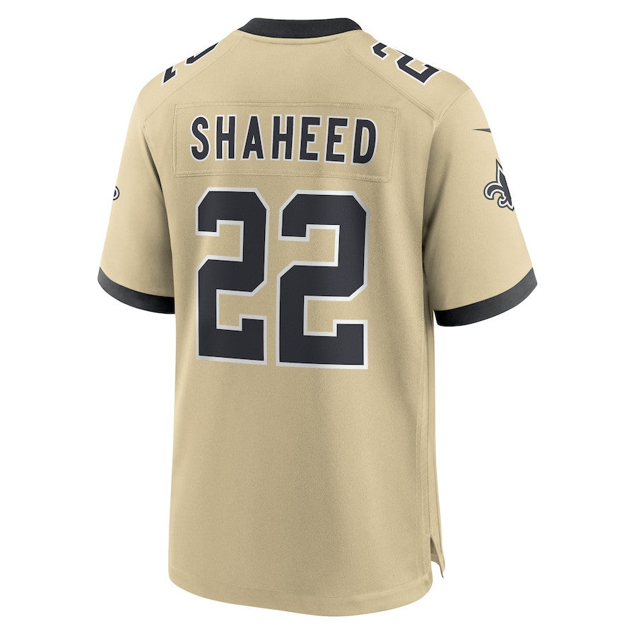 Rashid Shaheed 22 New Orleans Saints Gameday Golds Alternate Game Men Jersey - Gold