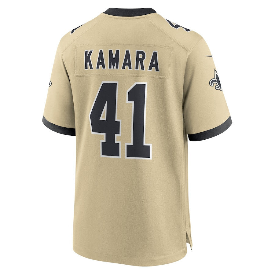 Alvin Kamara 41 New Orleans Saints Gameday Golds Alternate Game Men Jersey - Gold