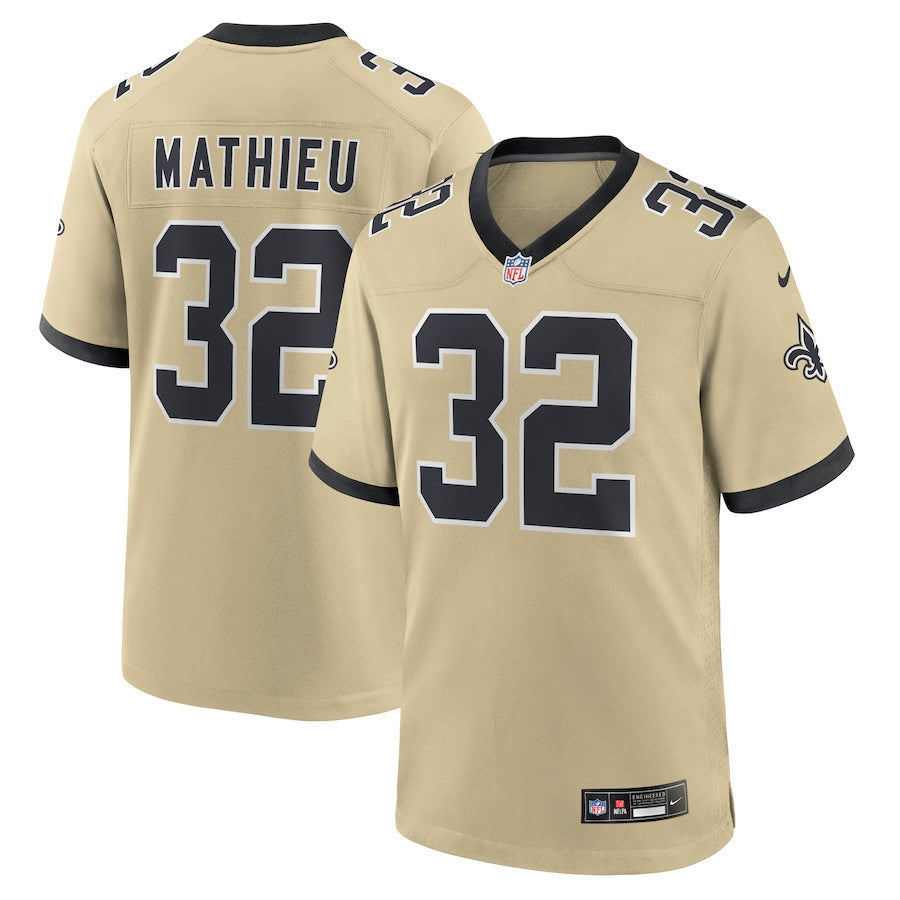 Tyrann Mathieu 32 New Orleans Saints Gameday Golds Alternate Game Men Jersey - Gold