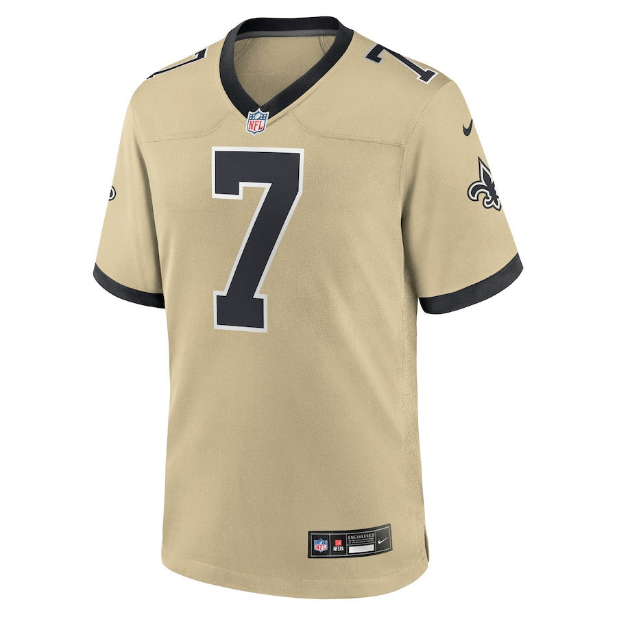 Taysom Hill 7 New Orleans Saints Gameday Golds Alternate Game Men Jersey - Gold