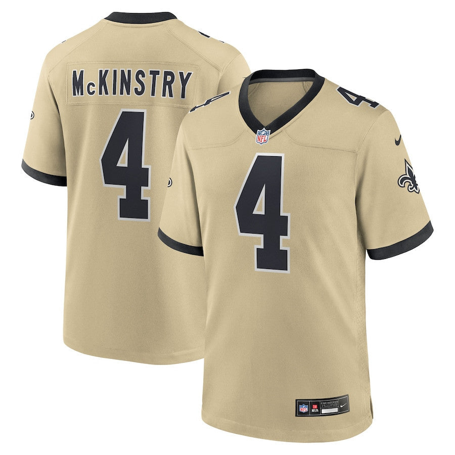 Ga'Quincy McKinstry 4 New Orleans Saints Gameday Golds Alternate Game Men Jersey - Gold