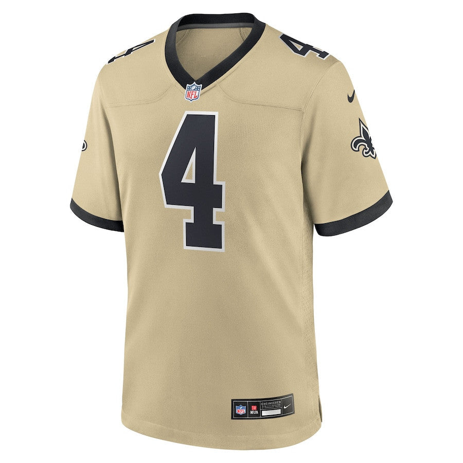 Ga'Quincy McKinstry 4 New Orleans Saints Gameday Golds Alternate Game Men Jersey - Gold