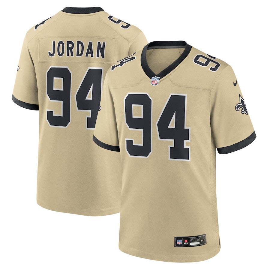 Cameron Jordan 94 New Orleans Saints Gameday Golds Alternate Game Men Jersey - Gold