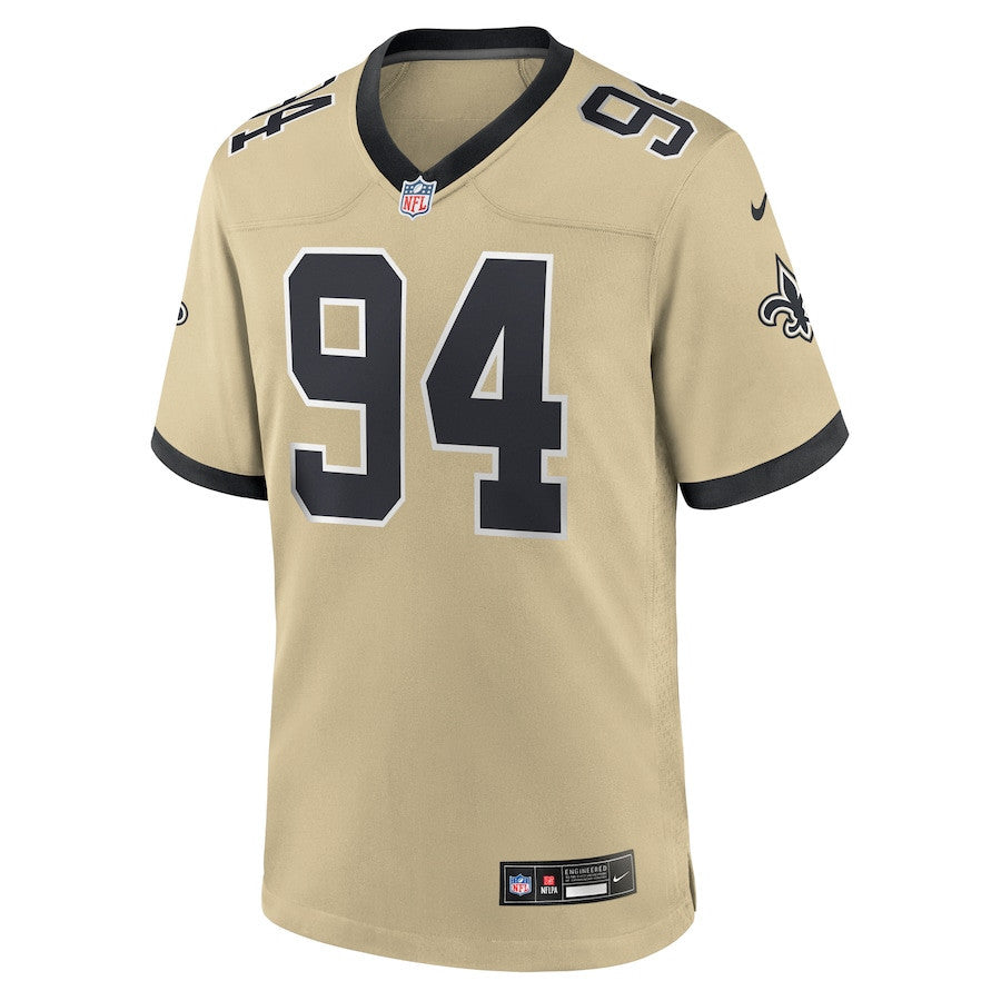 Cameron Jordan 94 New Orleans Saints Gameday Golds Alternate Game Men Jersey - Gold