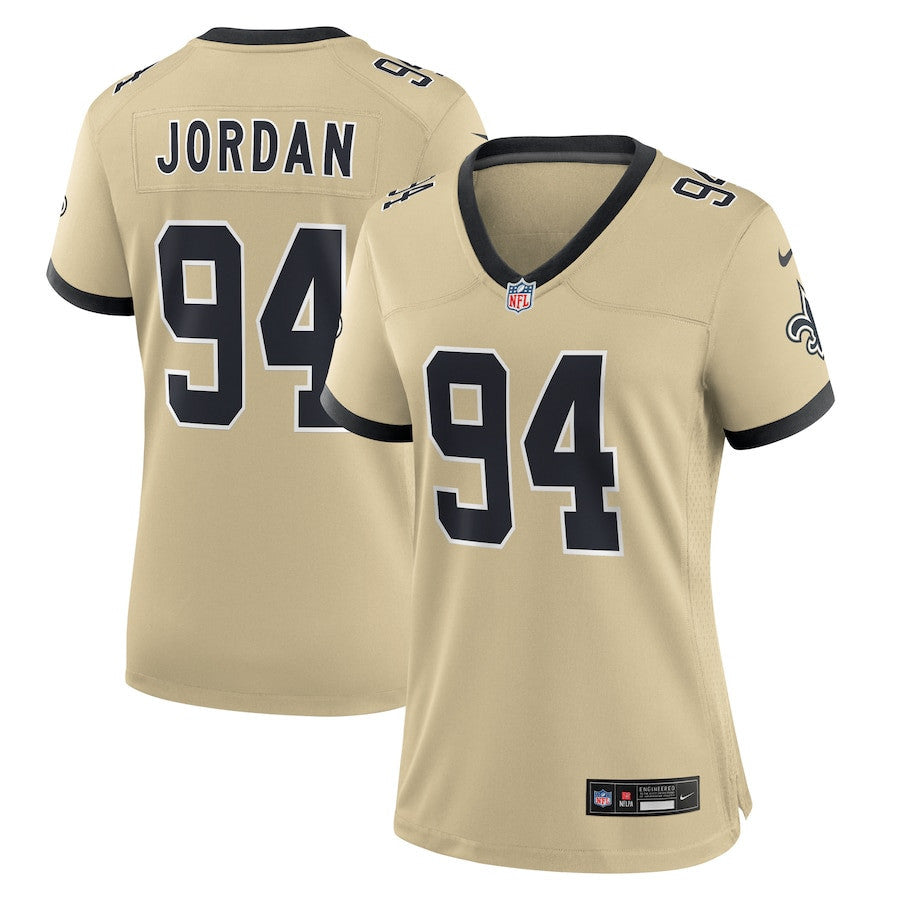 Cameron Jordan 94 New Orleans Saints Women's Gameday Golds Alternate Game Jersey - Gold