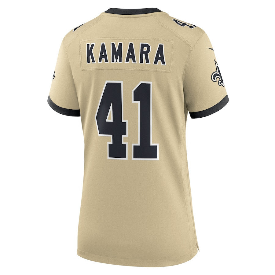 Alvin Kamara 41 New Orleans Saints Women's Gameday Golds Alternate Game Jersey - Gold