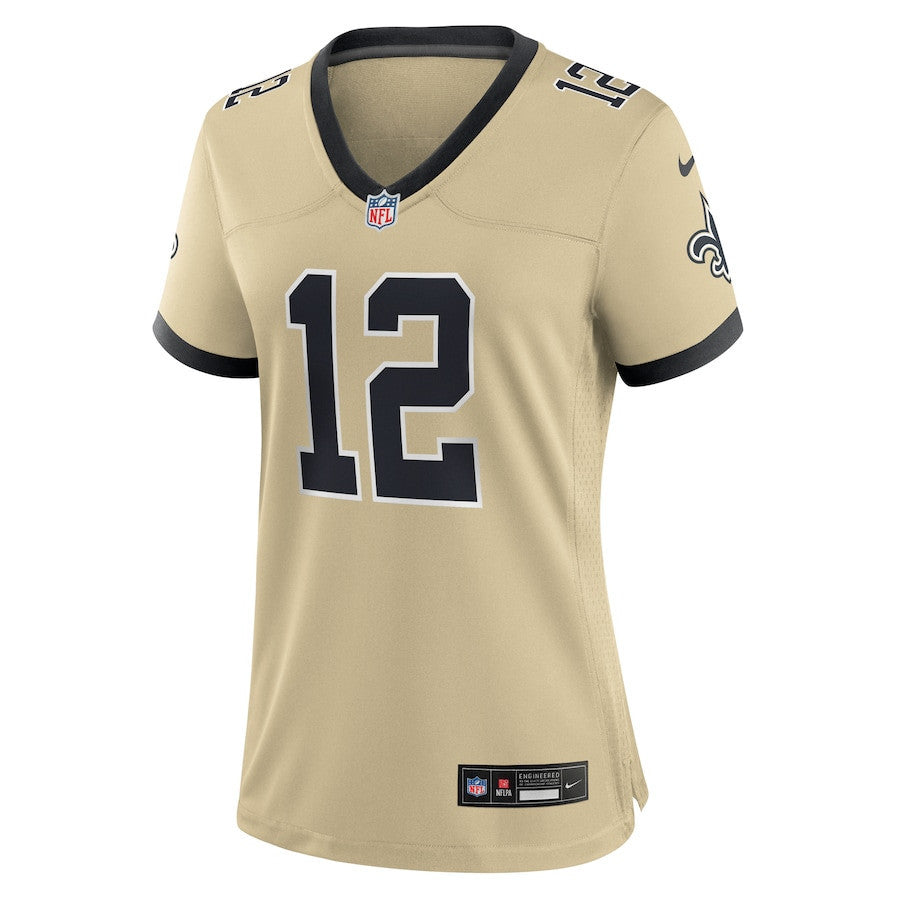 Chris Olave 12 New Orleans Saints Women's Gameday Golds Alternate Game Jersey - Gold