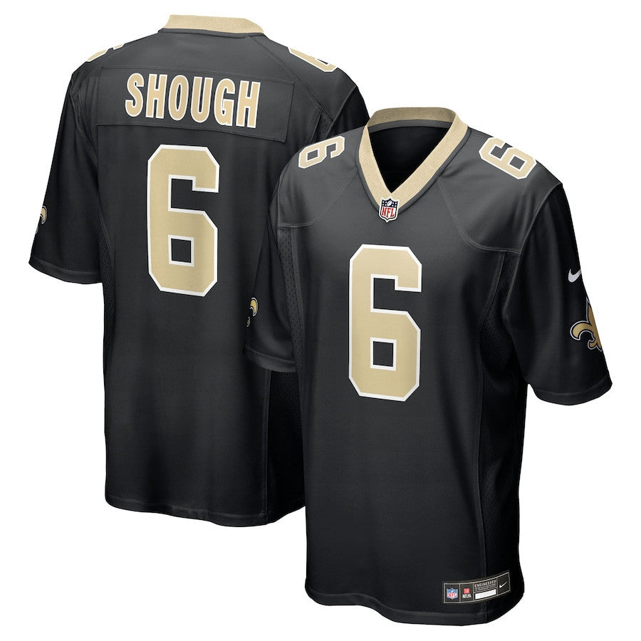 Tyler Shough 6 New Orleans Saints Game Men Jersey - Black