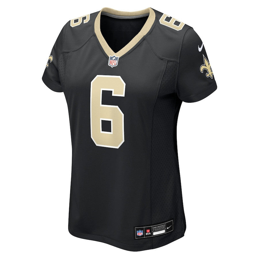 Tyler Shough 6 New Orleans Saints Women's Game Jersey - Black