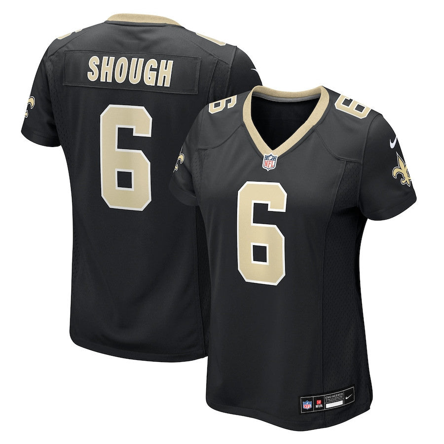 Tyler Shough 6 New Orleans Saints Women's Game Jersey - Black