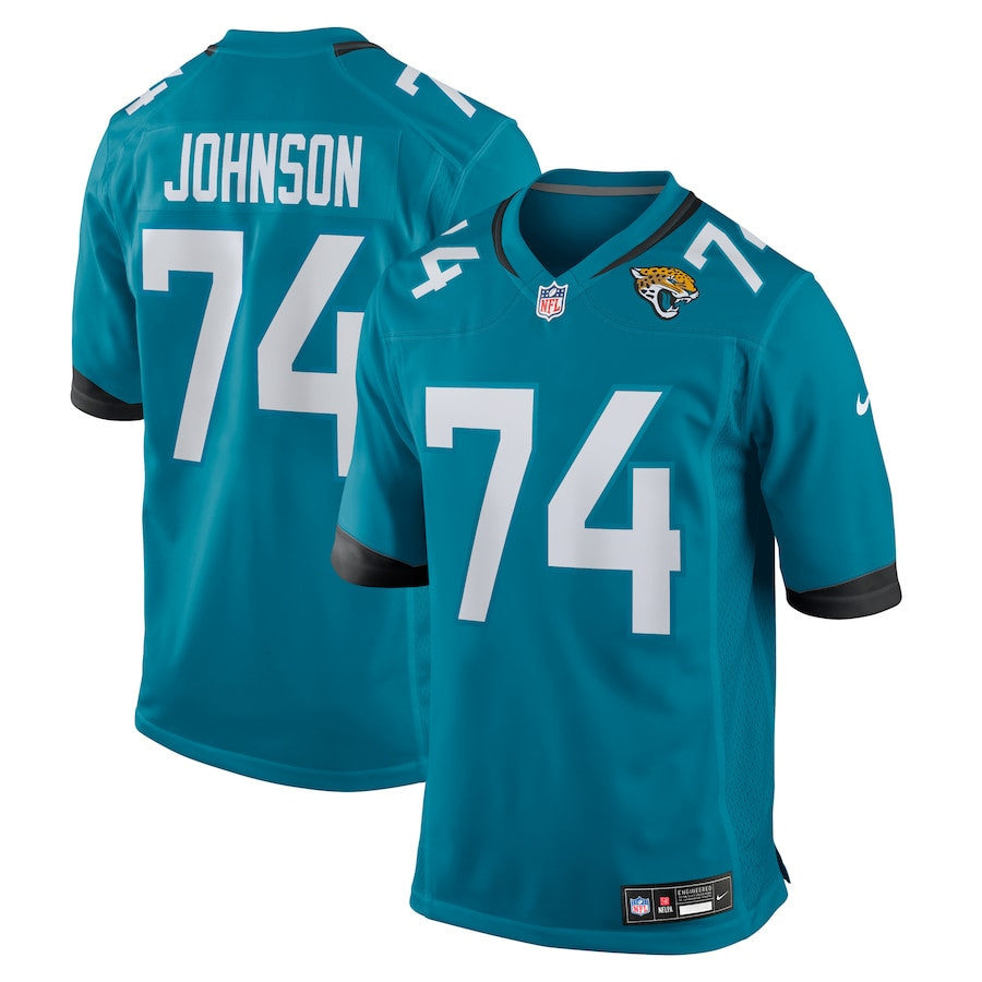 Fred Johnson 74 Jacksonville Jaguars Team Game Men Jersey - Teal