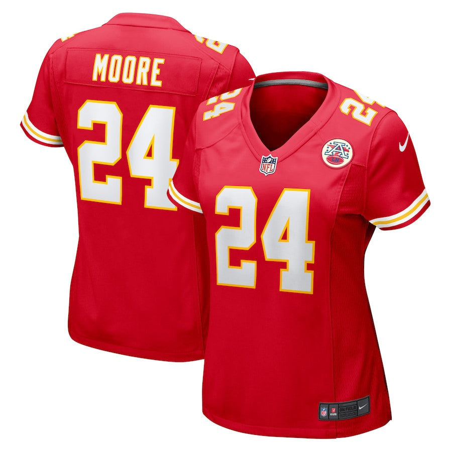 Skyy Moore 24 Kansas City Chiefs Women's Game Player Jersey - Red