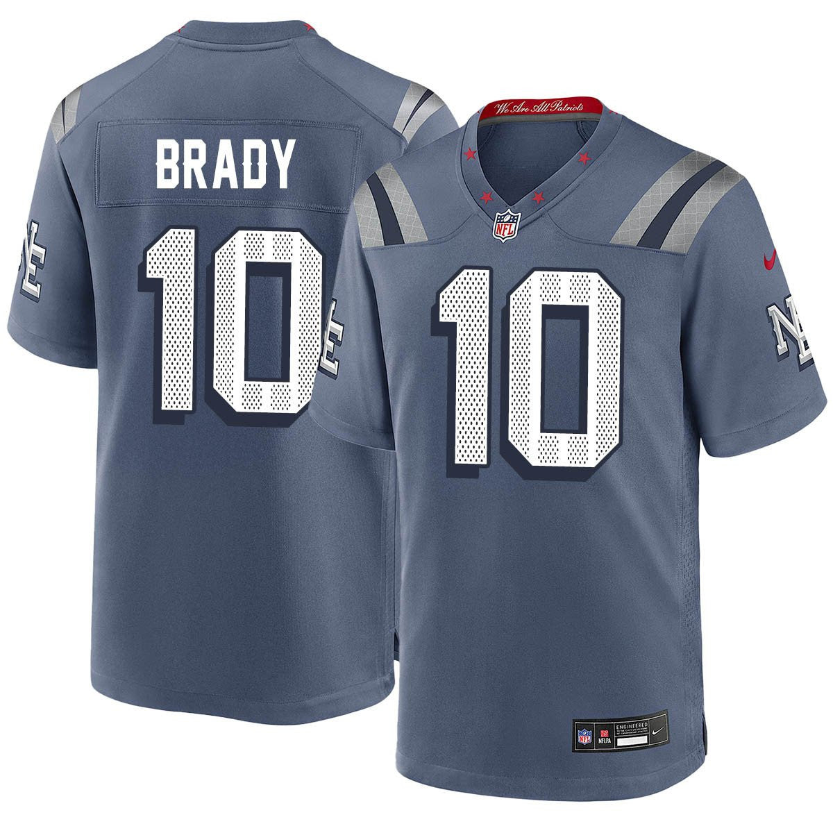 Tom Brady 10 New England Patriots Vapor F.U.S.E. Limited Rivalry Series Men Jersey - Blue Gray