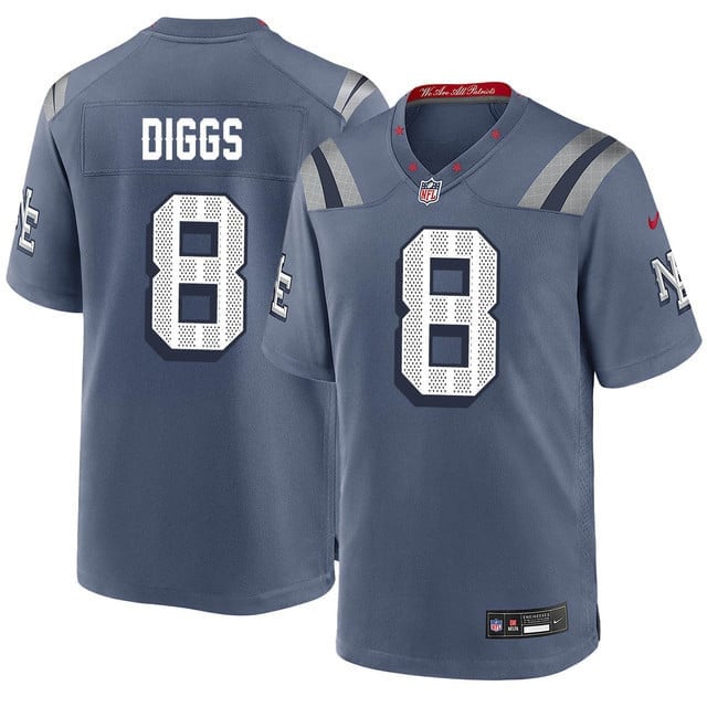 Stefon Diggs 8 New England Patriots Vapor F.U.S.E. Limited Rivalry Series Men Jersey - Blue Gray