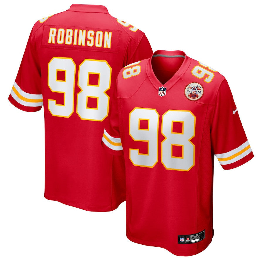 Janarius Robinson 98 Kansas City Chiefs Team Game Men Jersey - Red