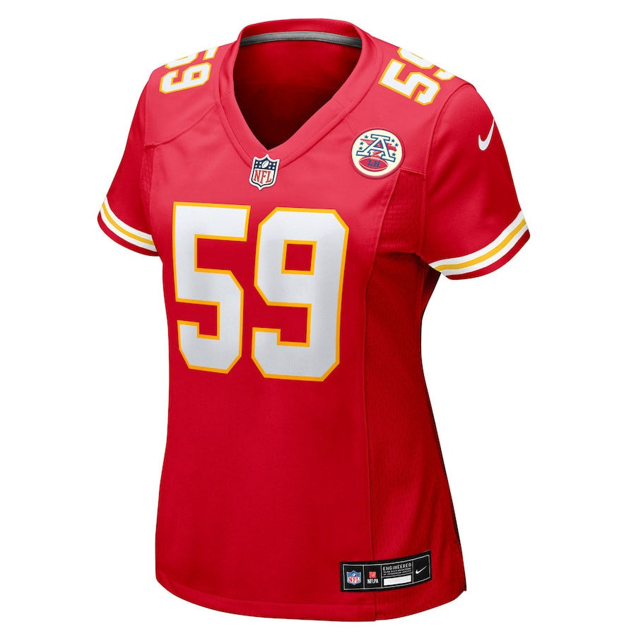 Cooper McDonald 59 Kansas City Chiefs Women's Team Game Jersey - Red