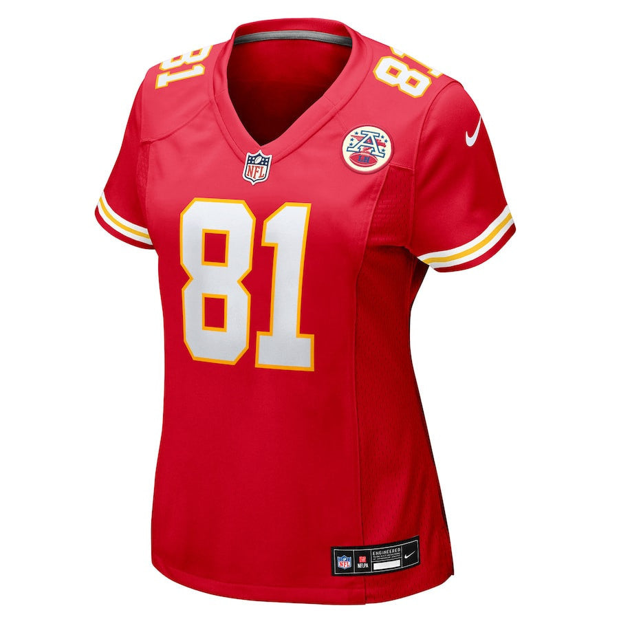 Nikko Remigio 81 Kansas City Chiefs Women's Team Game Jersey - Red