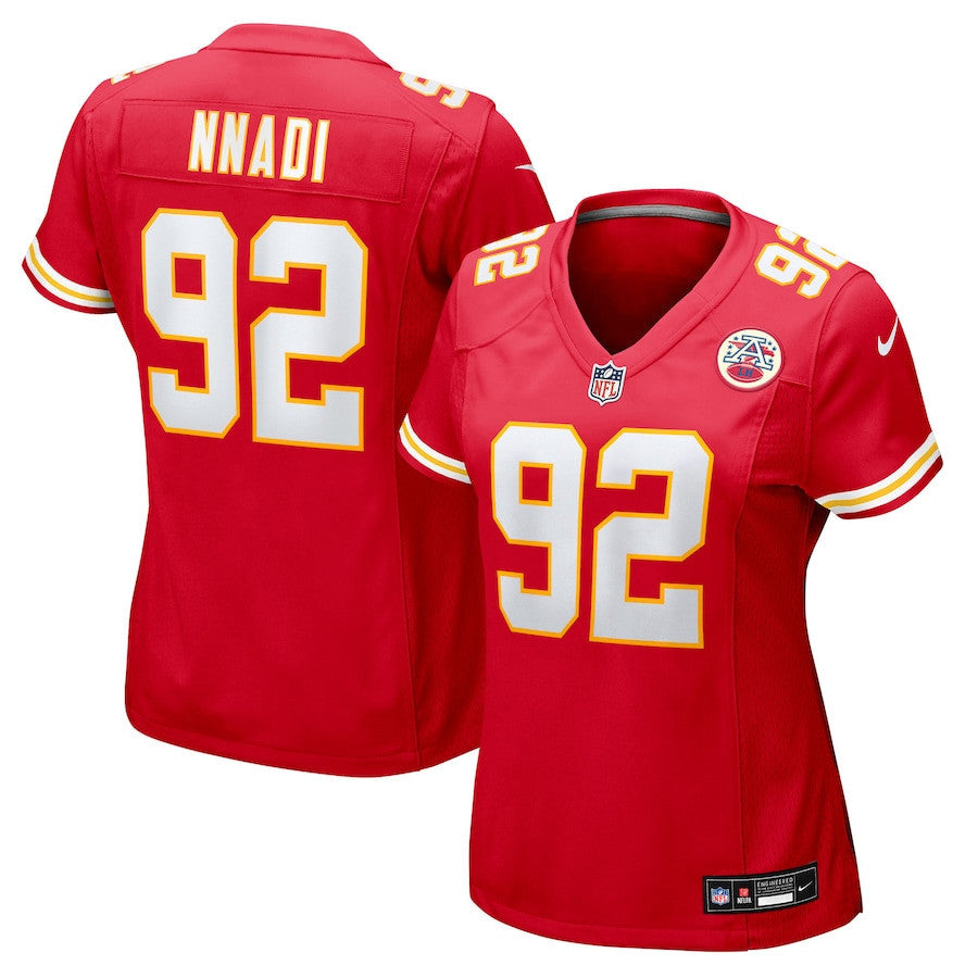 Derrick Nnadi 92 Kansas City Chiefs Women's Team Game Jersey - Red