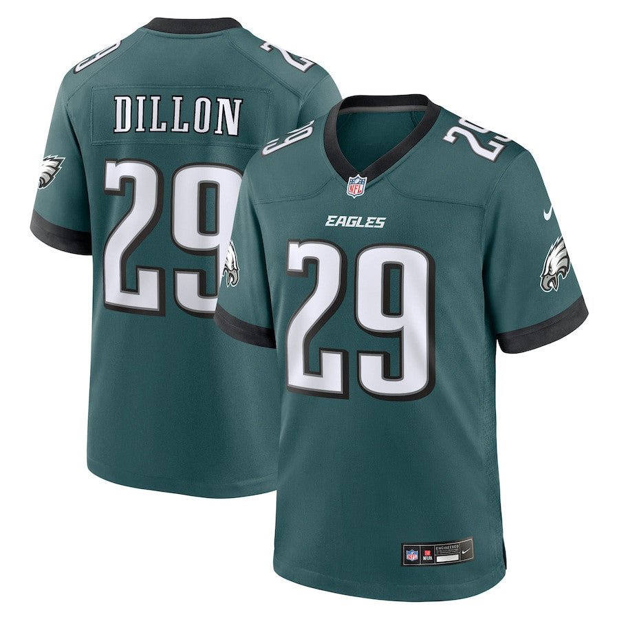 AJ Dillon 29 Philadelphia Eagles Team Game Men Jersey - Midnight Green