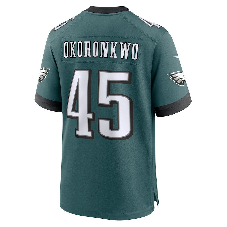 Ogbonnia Okoronkwo 45 Philadelphia Eagles Team Game Men Jersey - Midnight Green