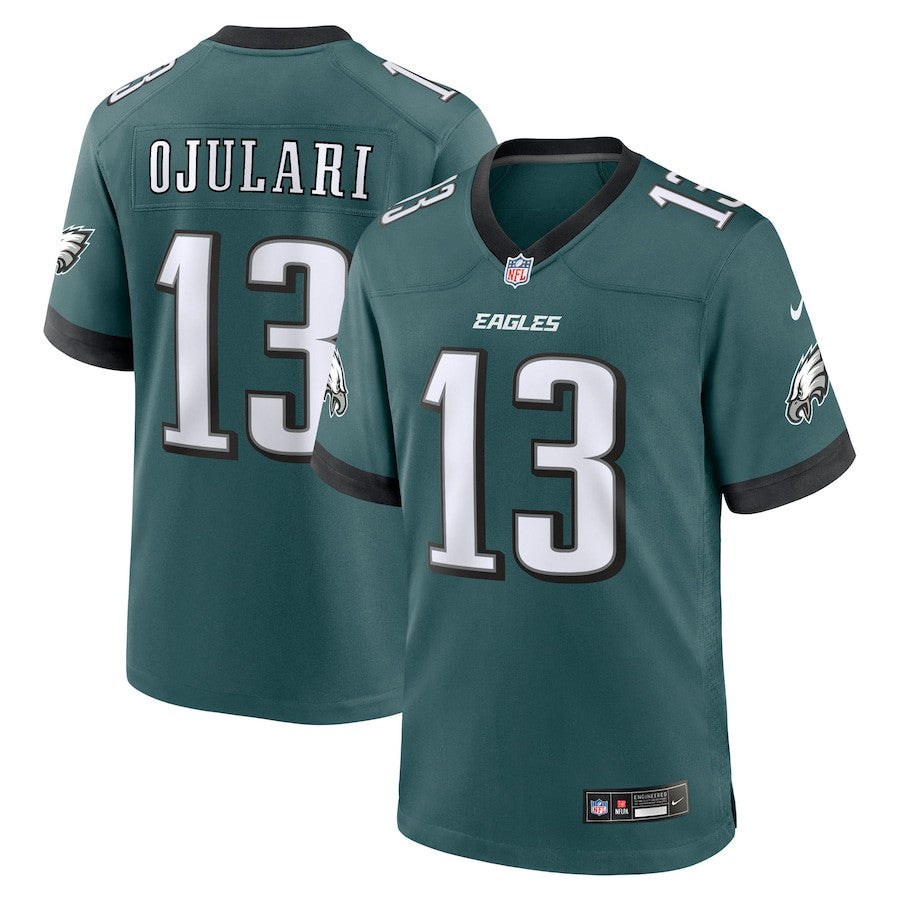 Azeez Ojulari 13 Philadelphia Eagles Team Game Men Jersey - Midnight Green
