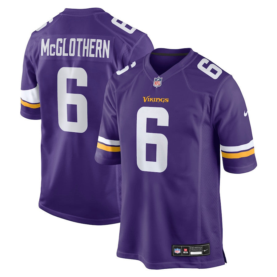 Dwight McGlothern 6 Minnesota Vikings Team Game Men Jersey - Purple