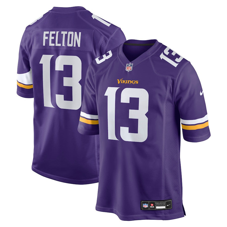 Tai Felton 13 Minnesota Vikings Team Game Men Jersey - Purple