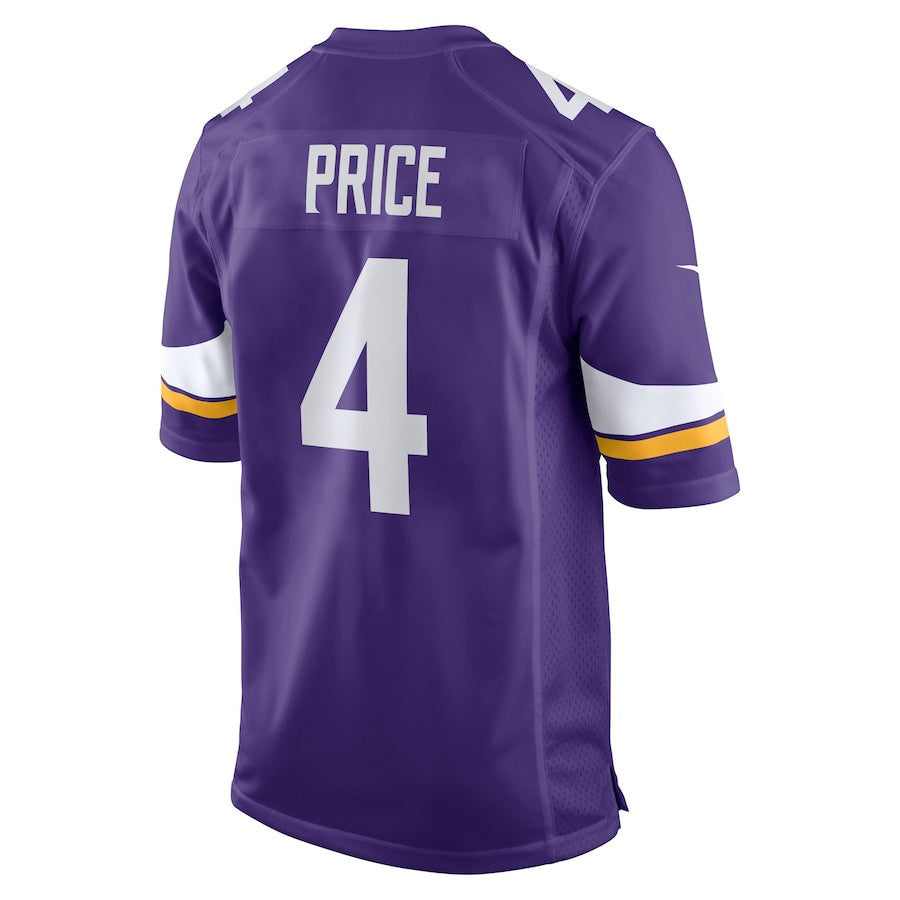 Myles Price 4 Minnesota Vikings Team Game Men Jersey - Purple
