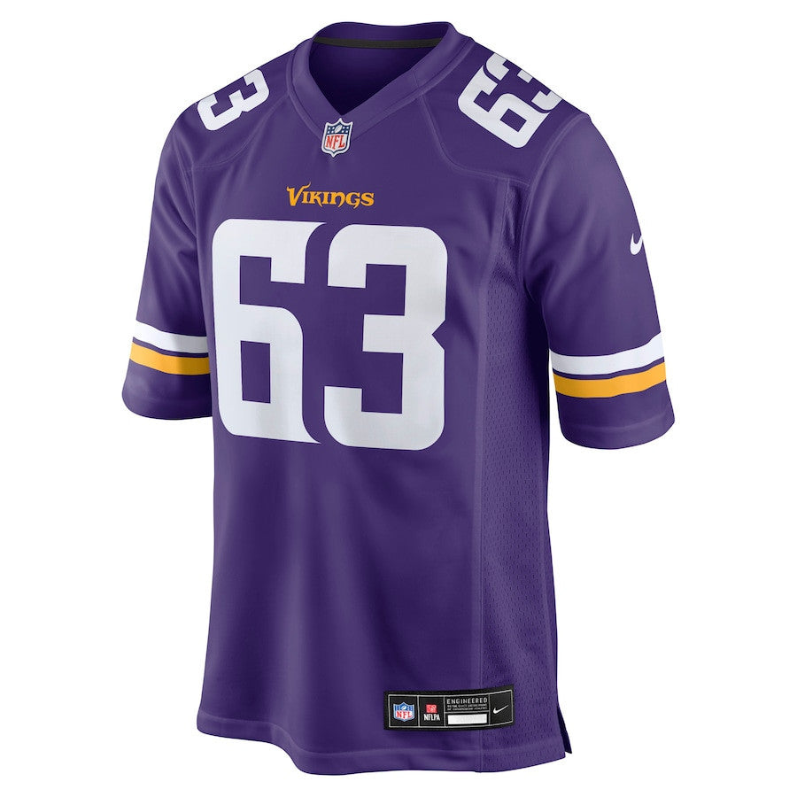 Zeke Correll 63 Minnesota Vikings Team Game Men Jersey - Purple