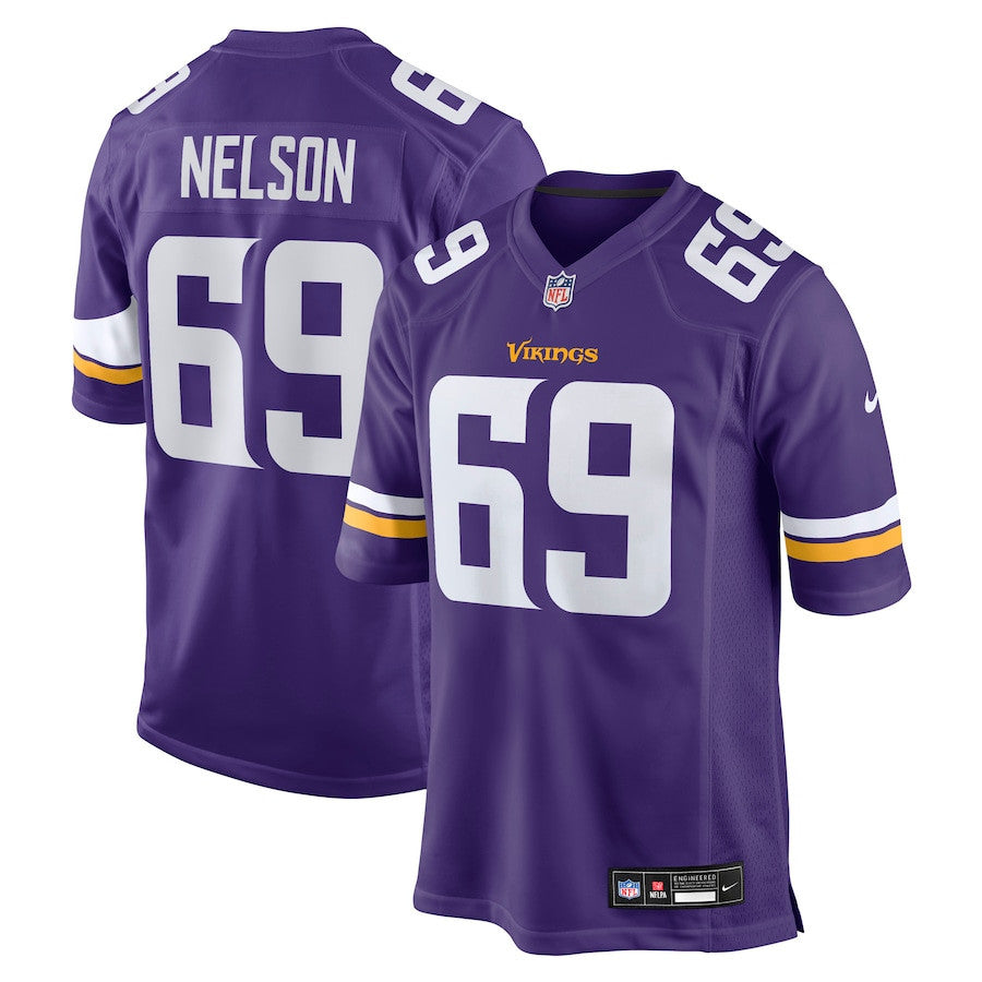 Matt Nelson 69 Minnesota Vikings Team Game Men Jersey - Purple