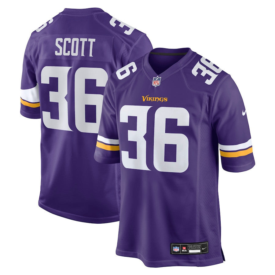 Zavier Scott 36 Minnesota Vikings Team Game Men Jersey - Purple