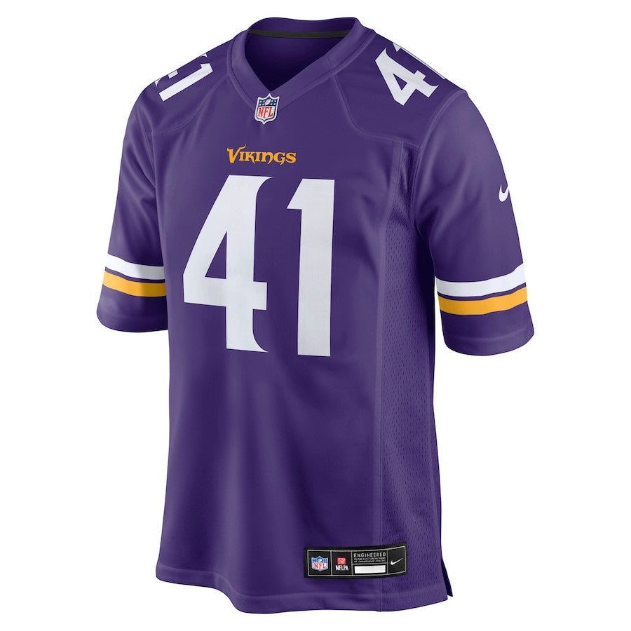 Kobe King 41 Minnesota Vikings Team Game Men Jersey - Purple