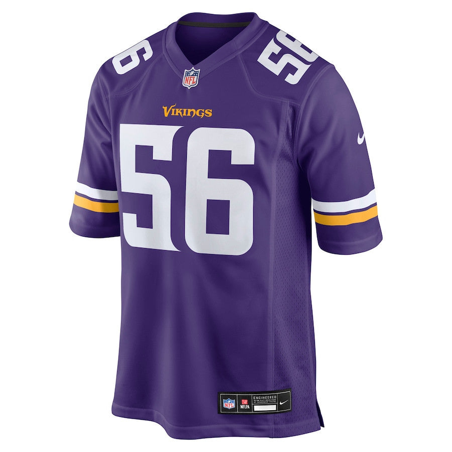 Austin Keys 56 Minnesota Vikings Team Game Men Jersey - Purple