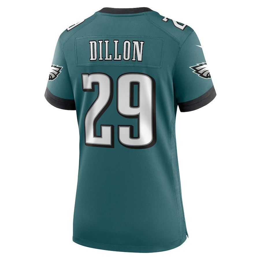 AJ Dillon 29 Philadelphia Eagles Women's Team Game Jersey - Midnight Green