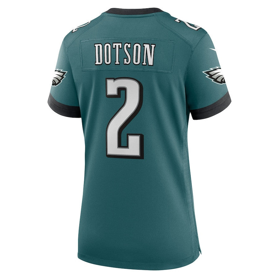 Jahan Dotson 2 Philadelphia Eagles Women's Team Game Jersey - Midnight Green