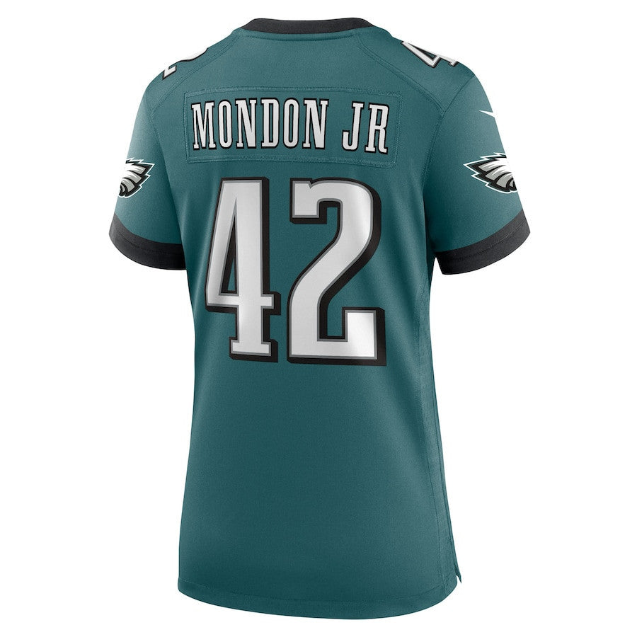 Smael Mondon Jr. 42 Philadelphia Eagles Women's Team Game Jersey - Midnight Green