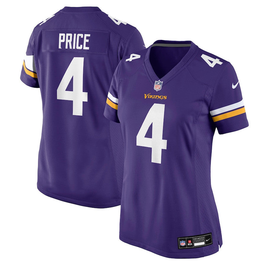 Myles Price 4 Minnesota Vikings Women's Team Game Jersey - Purple
