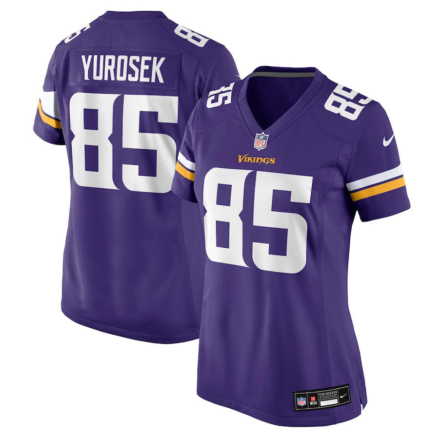 Ben Yurosek 85 Minnesota Vikings Women's Team Game Jersey - Purple