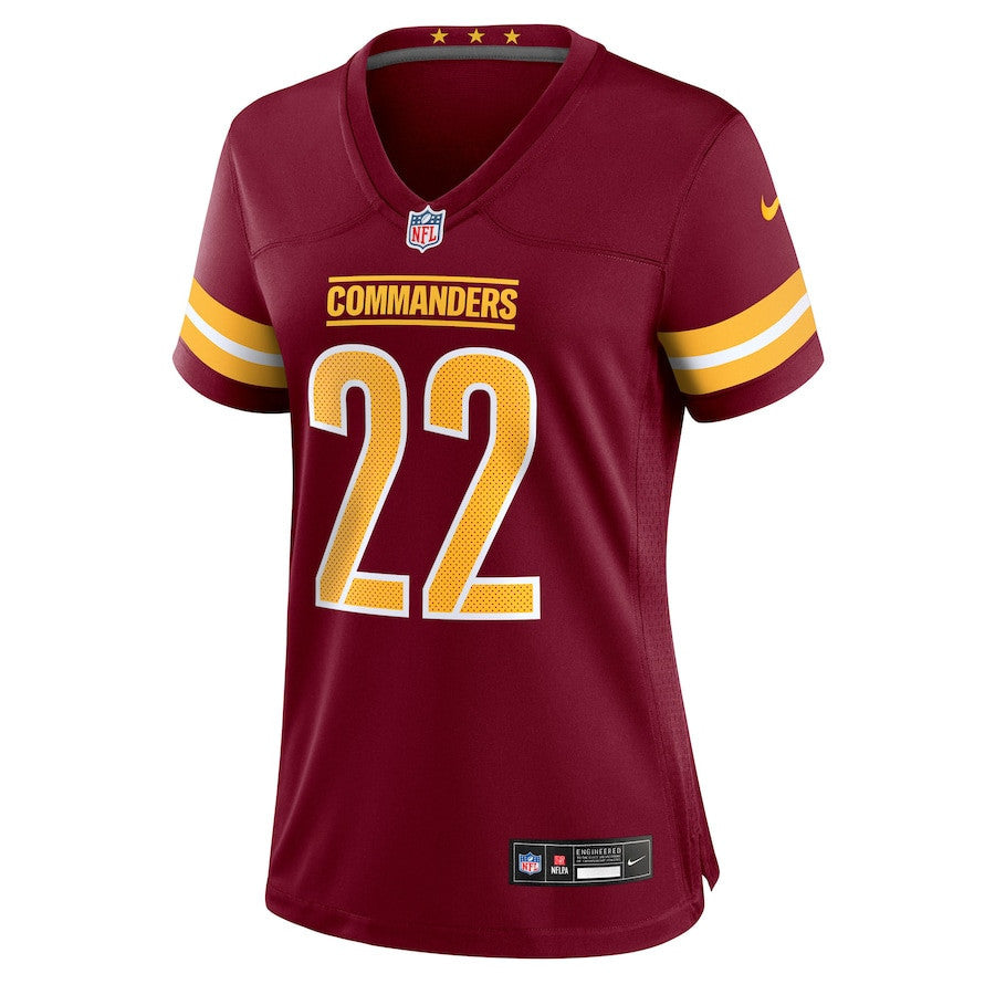 Jacory Croskey-Merritt 22 Washington Commanders Women's Team Game Jersey - Burgundy