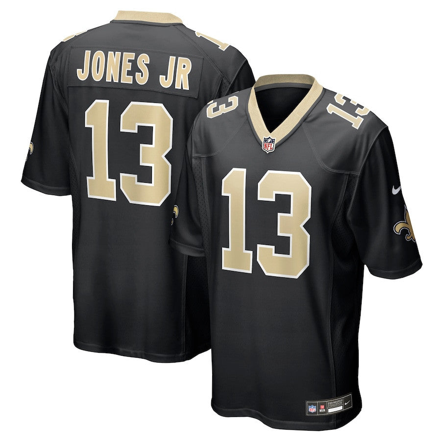 Velus Jones Jr. 13 New Orleans Saints Team Game Men Jersey - Black