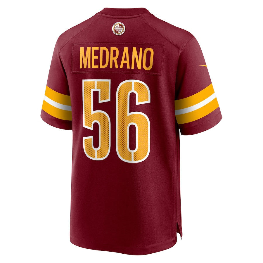 Kain Medrano 56 Washington Commanders Team Game Men Jersey - Burgundy