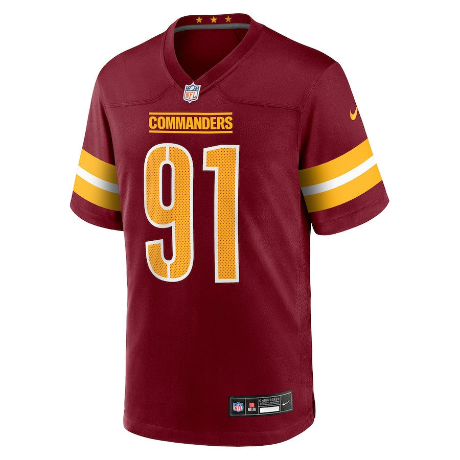 Deatrich Wise Jr. 91 Washington Commanders Team Game Men Jersey - Burgundy