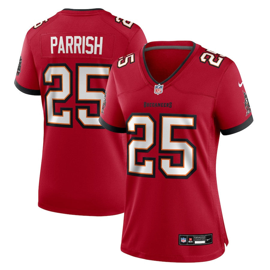 Jacob Parrish 25 Tampa Bay Buccaneers Women's Team Game Jersey - Red