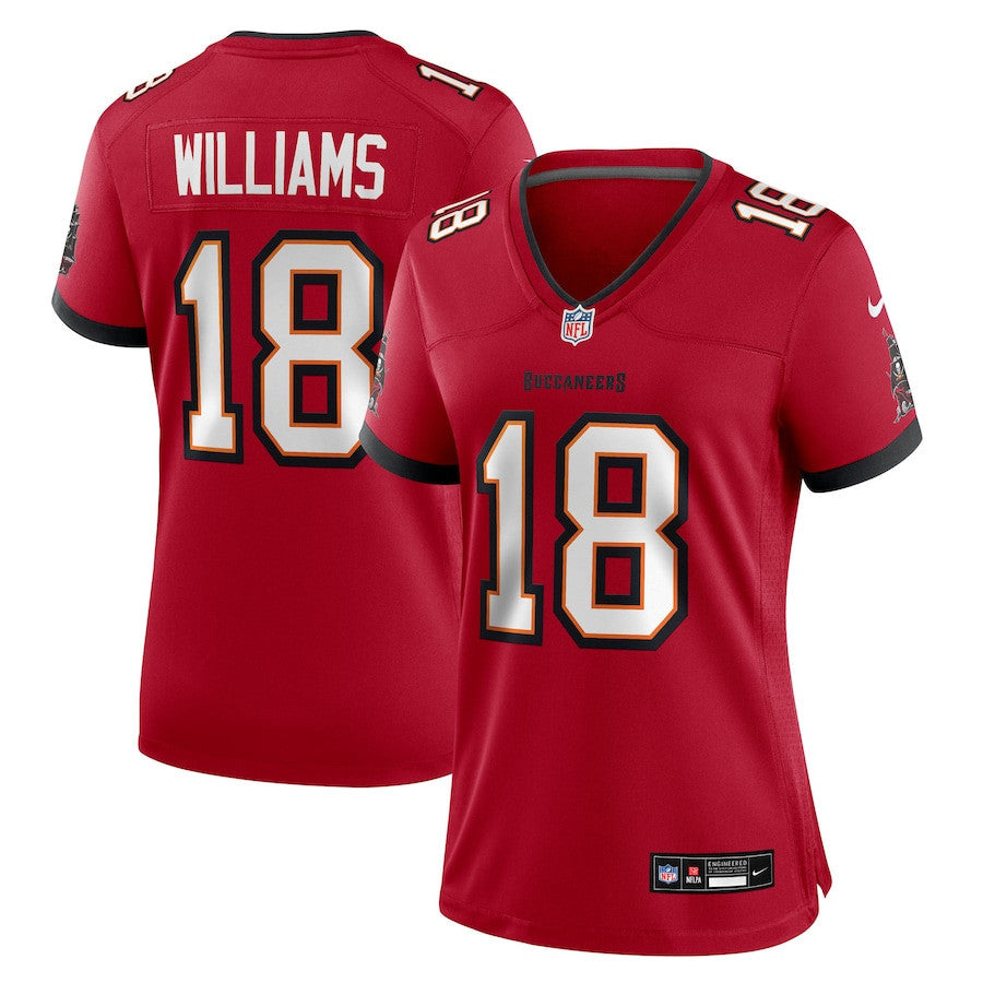 Josh Williams 18 Tampa Bay Buccaneers Women's Team Game Jersey - Red