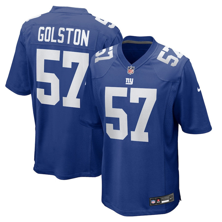 Chauncey Golston 57 New York Giants Team Game Men Jersey - Royal